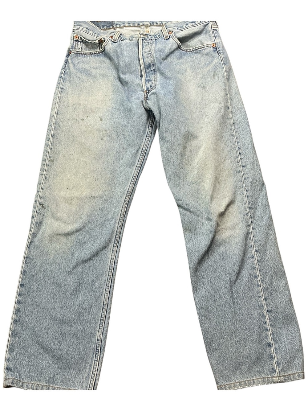 Vintage Levi’s 501 button fly 90s straight leg jeans 32 x 28 made in Mexico - Picture 6 of 10